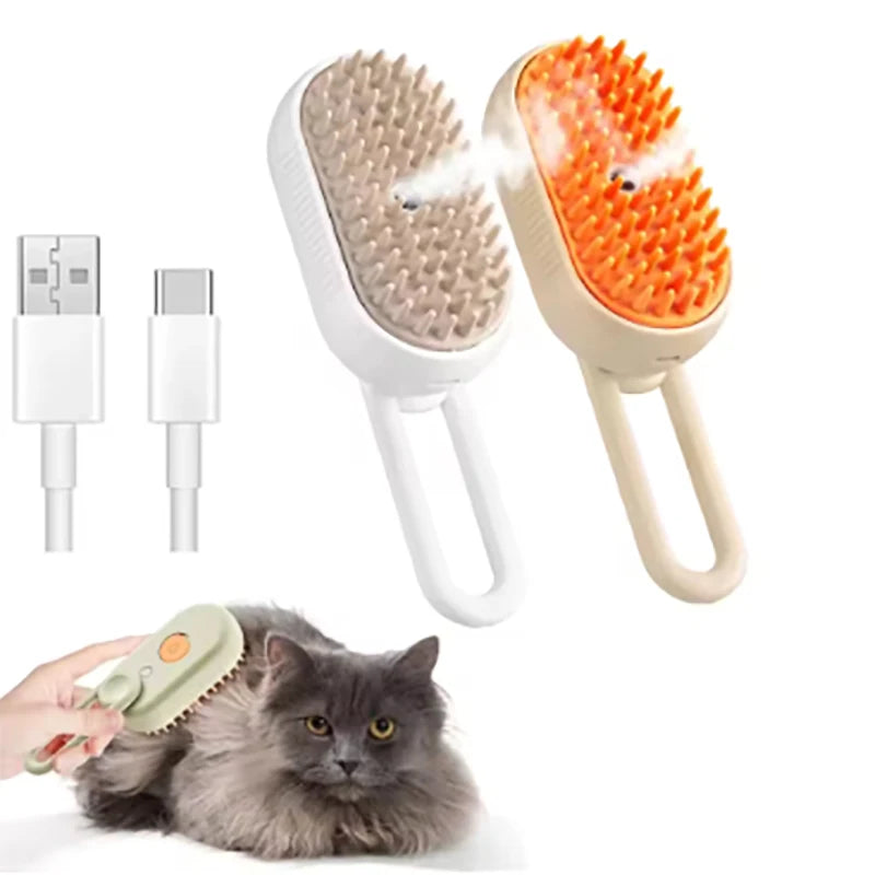 Pet hair cleaning comb steam pet brush bath massage