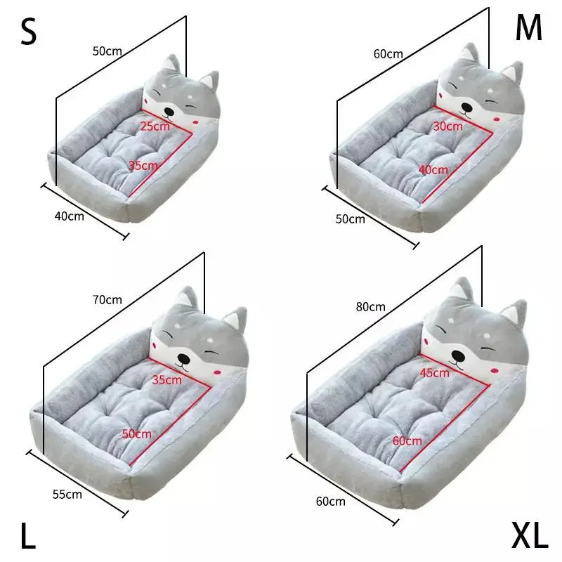 Funny Pet Dog Bed Mats Animal Cartoon Shaped for Large Dogs Cat