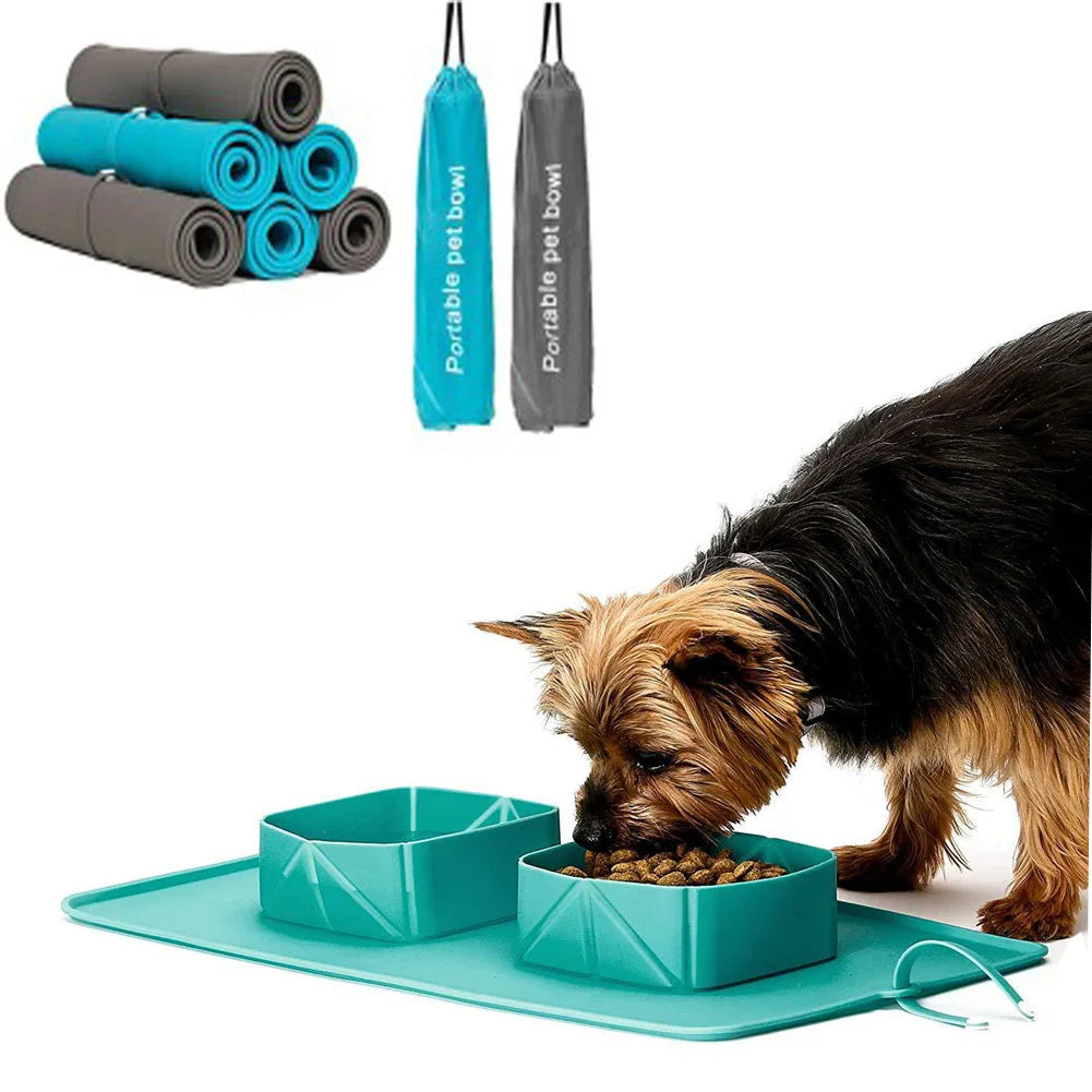 Portable Pet Bowl Foldable Silicone Dog Bowls Puppy For Food Water