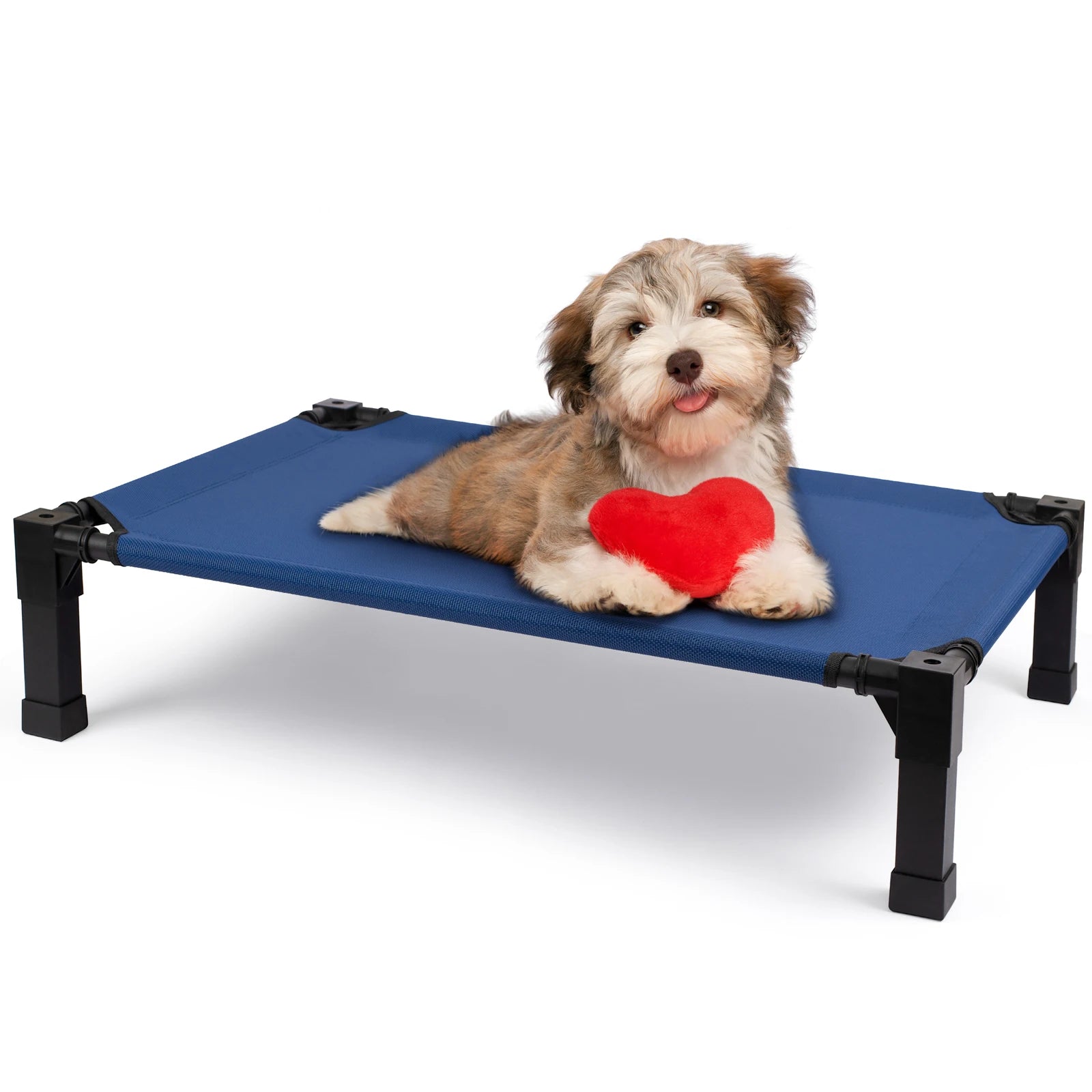 Cooling Raised Pet Cot with Chew Proof Washable Breathable Mesh and Metal Frame,