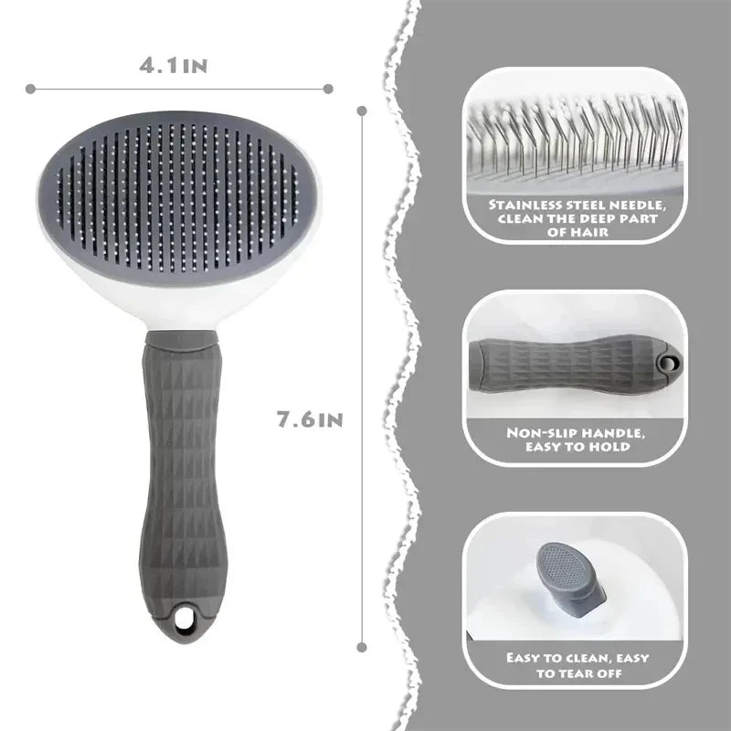 Pet Dog Brush Cat Comb Self Cleaning Pet Hair Remover Brush