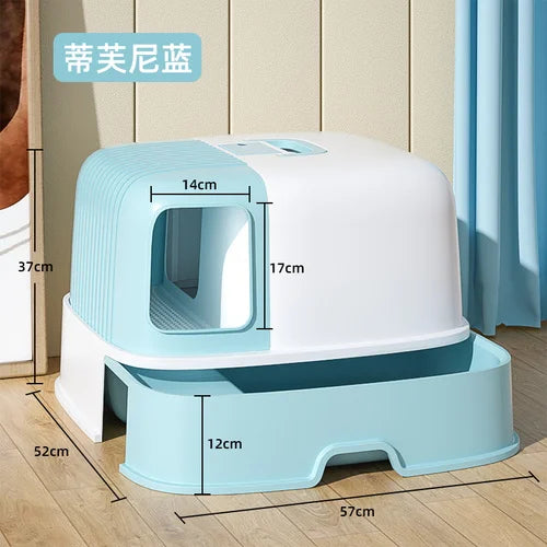 Cat Litter Box Fully Enclosed Oversized