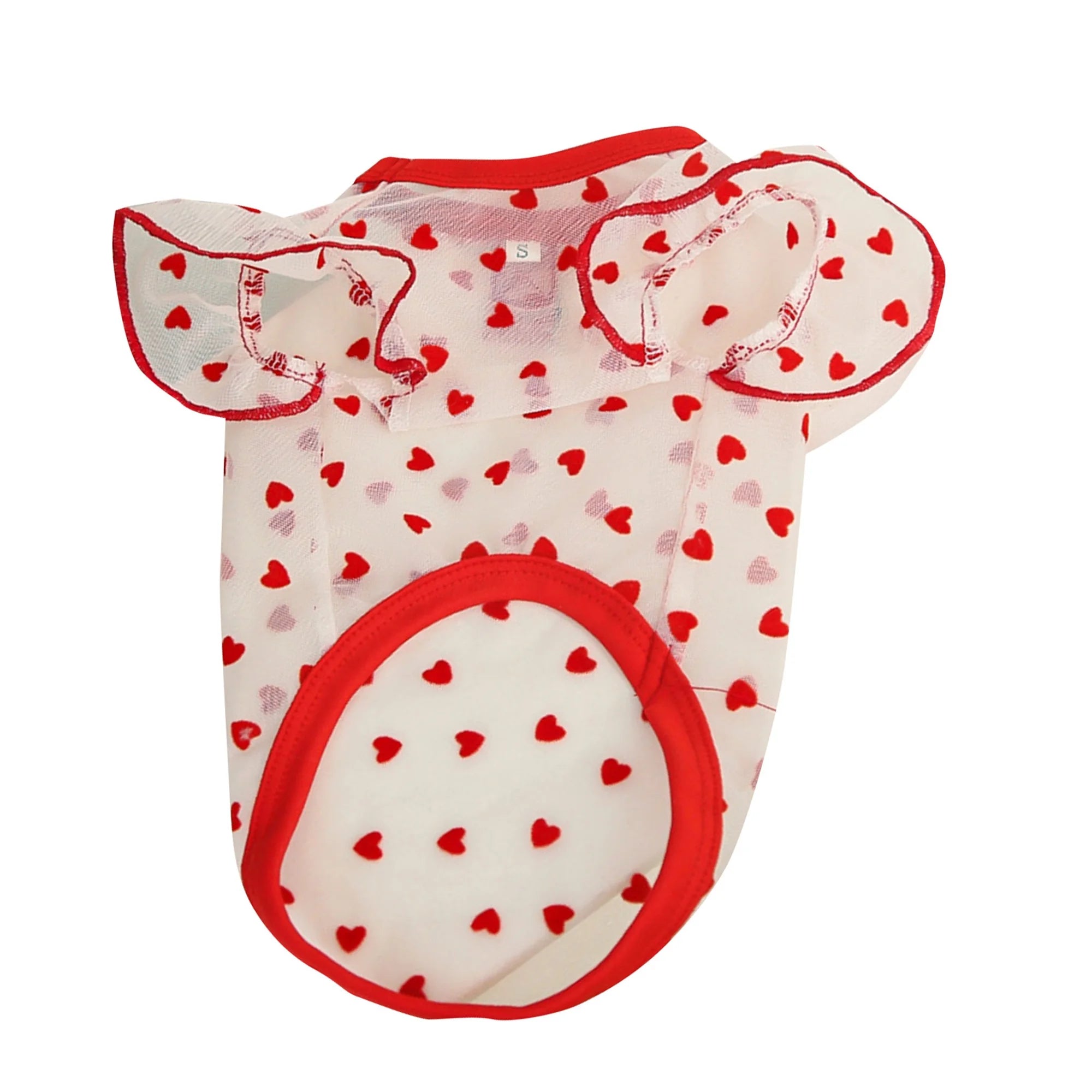 Adorable Puppy Tank Top with Polka Dot Pattern and Ruffle Sleeves for Small Breeds