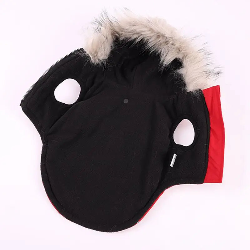 Winter Dog Jacket With Harness Warm Clothes Waterproof Hooded Coat