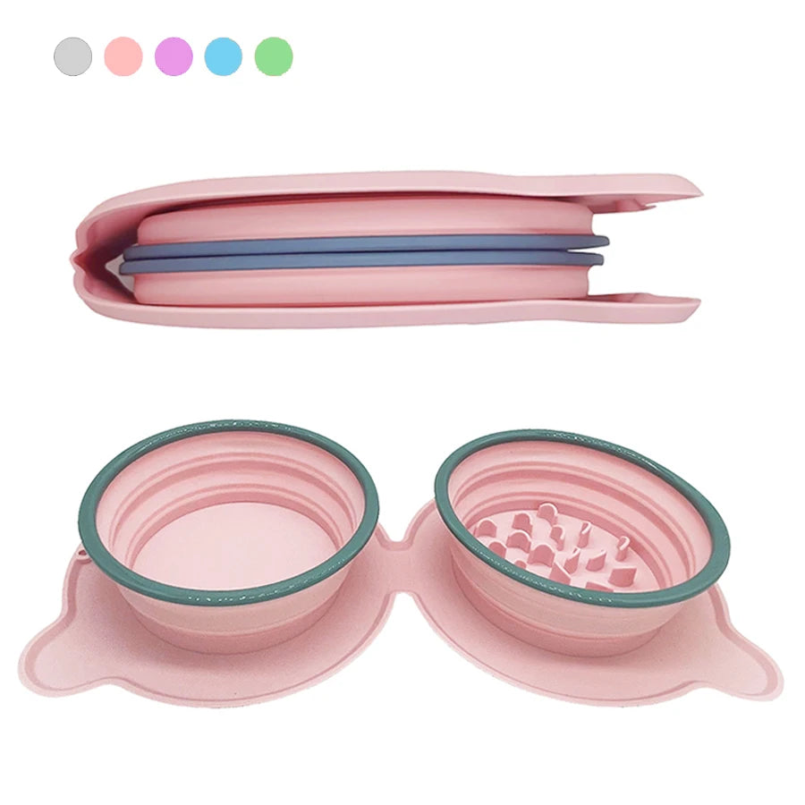 Non-Toxic Folding Portable Pet Travel Feeding Bowl Puppy Cat