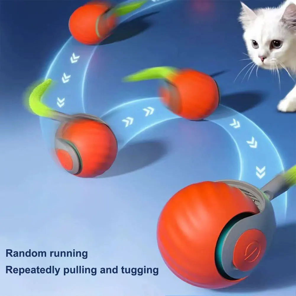 Automatic Moving Cat Toy Ball Smart Cat Toys Two Speed Adjustment