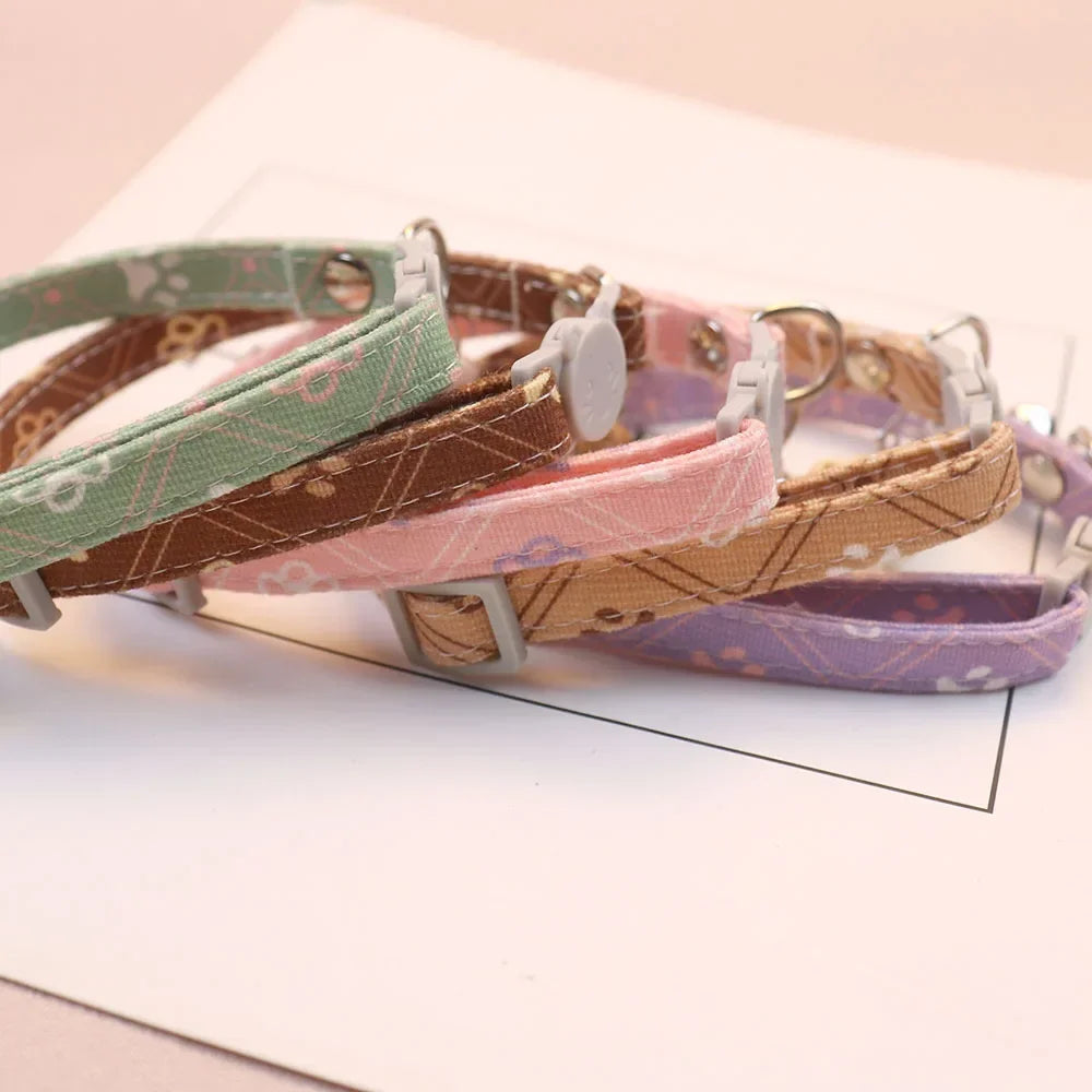 Cute Neck Pet Collar with Bell for Small Dogs Puppy Kitten
