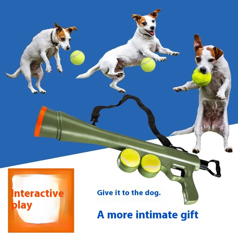 Pet Dog Tennis Training  Shooting Gun Supplies Launcher Outdoor