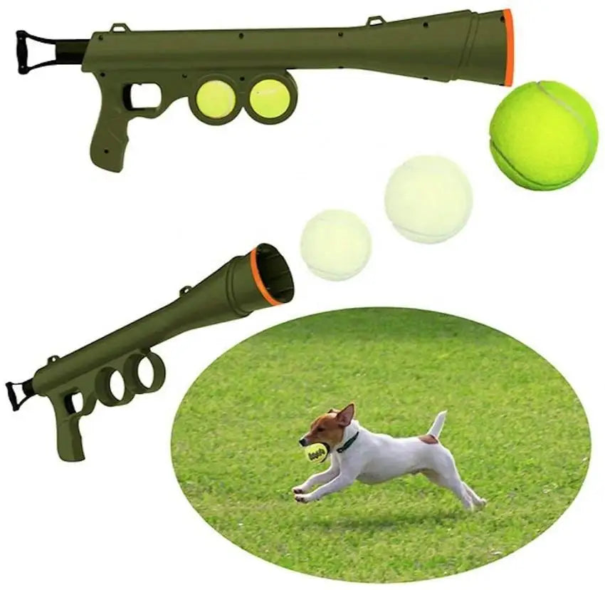 Pet Dog Tennis Training  Shooting Gun Supplies Launcher Outdoor