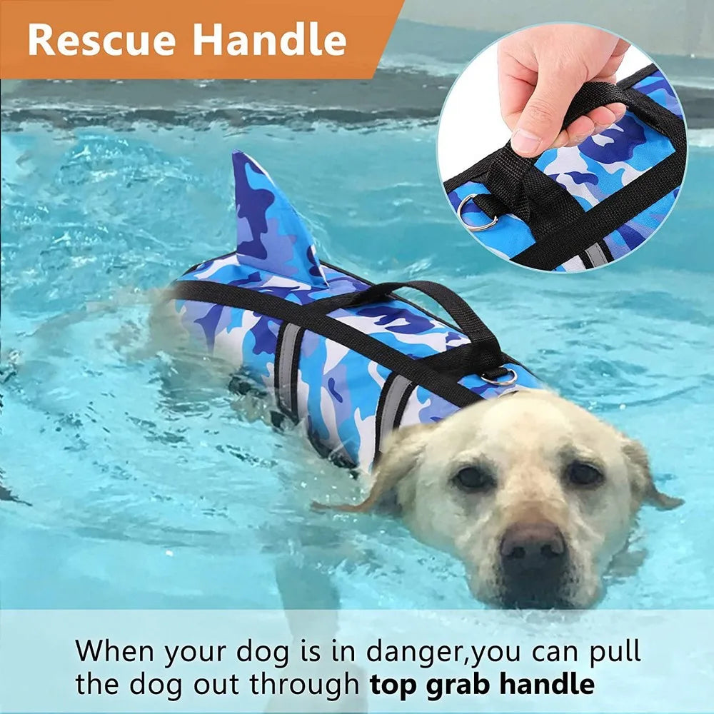 Pet Dog Life Jacket Vest Clothes Life Vest Collar Harness