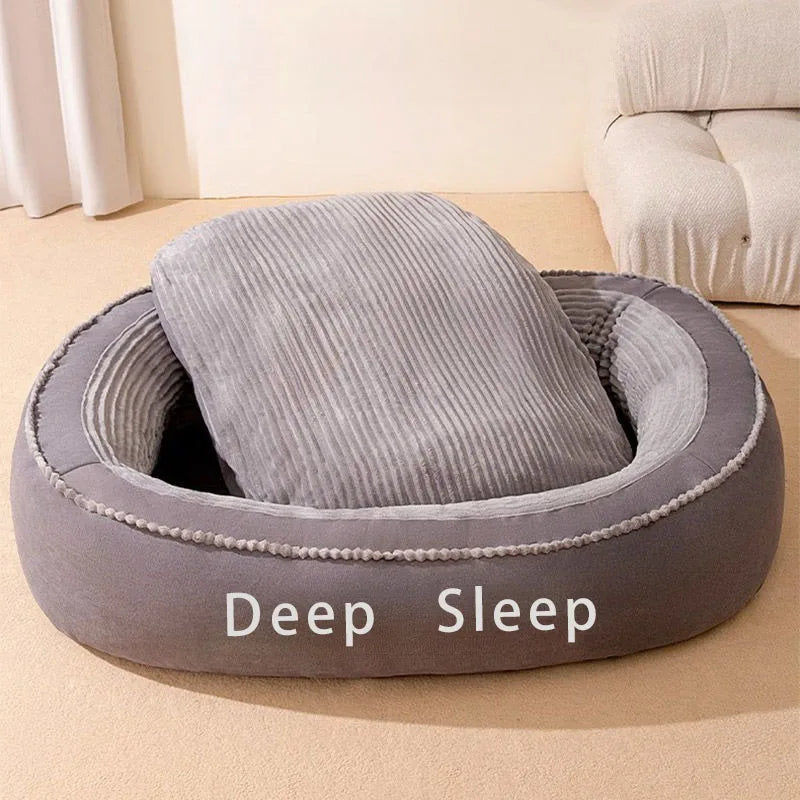 Pet Bed Comfortable Donut Round Soft Washable Dog Cat Cushion