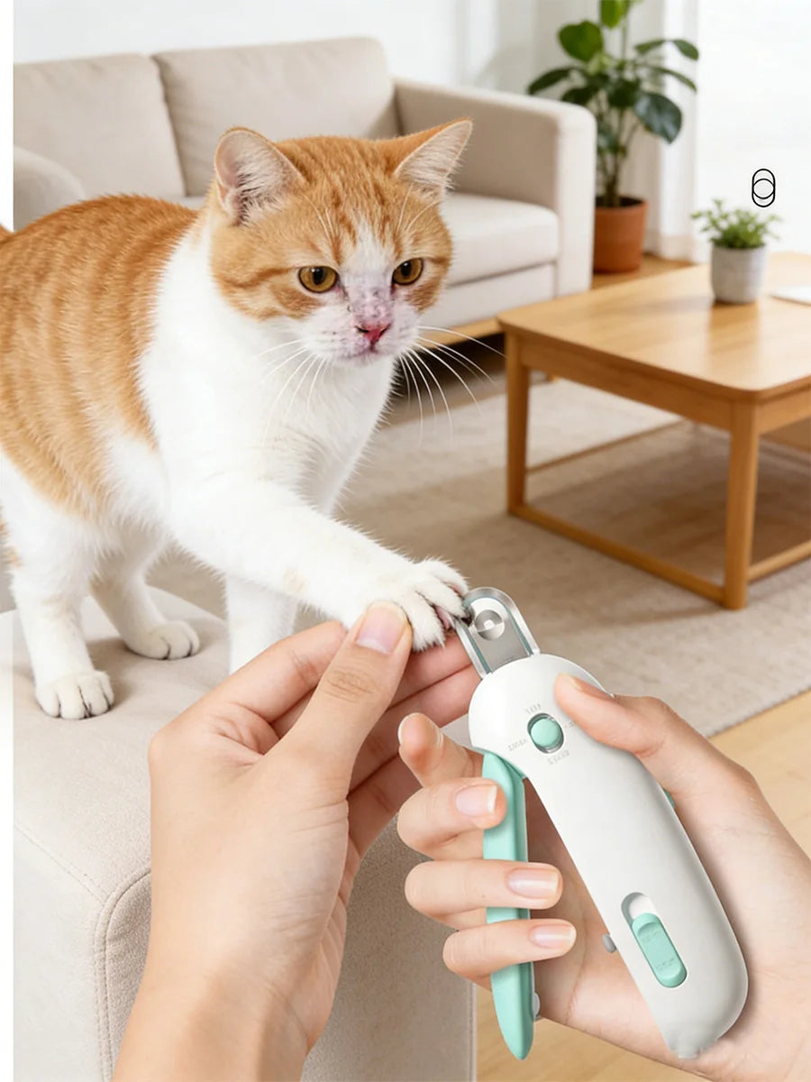 Cat & Dog Nail Clipper with File, Adjustable Round Hole Safe Trimmer