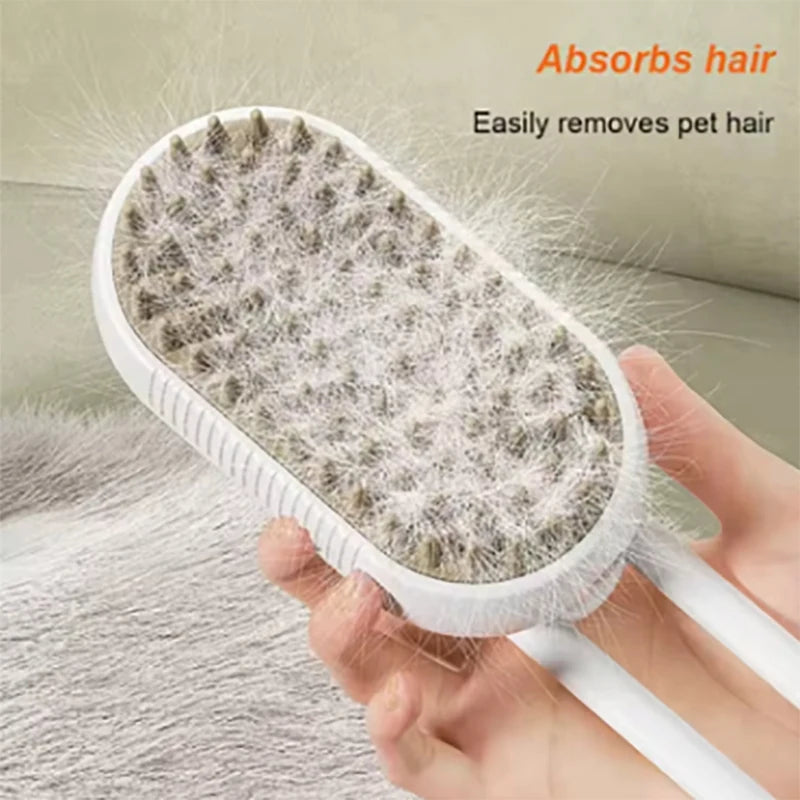 Pet hair cleaning comb steam pet brush bath massage