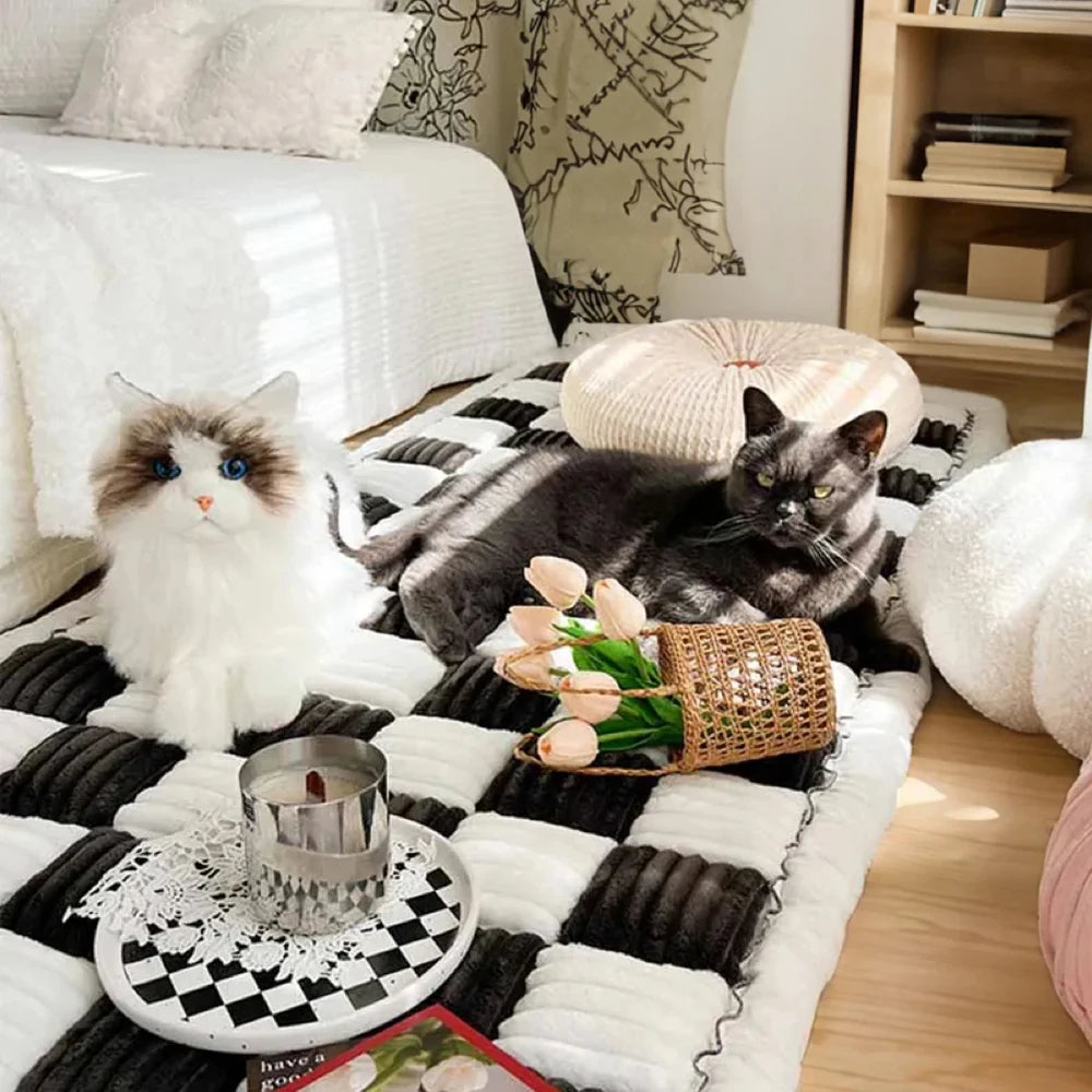 Warm Scratchable Blanket, Anti-slip Washable Cushion