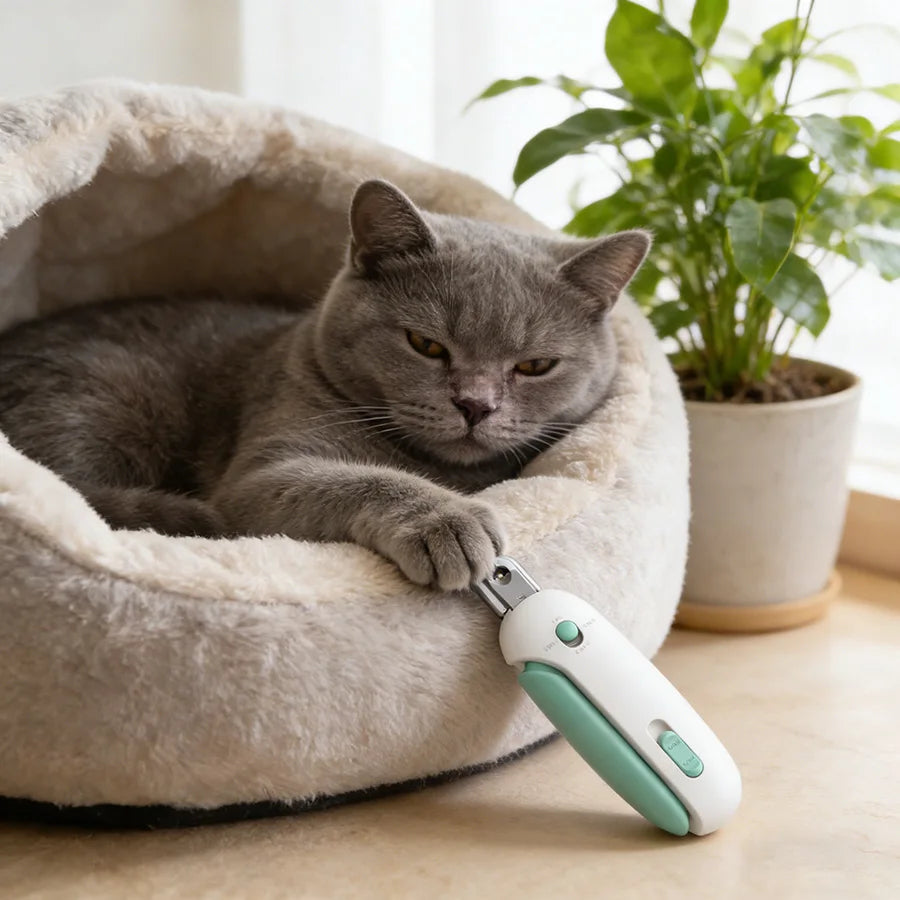 Cat & Dog Nail Clipper with File, Adjustable Round Hole Safe Trimmer