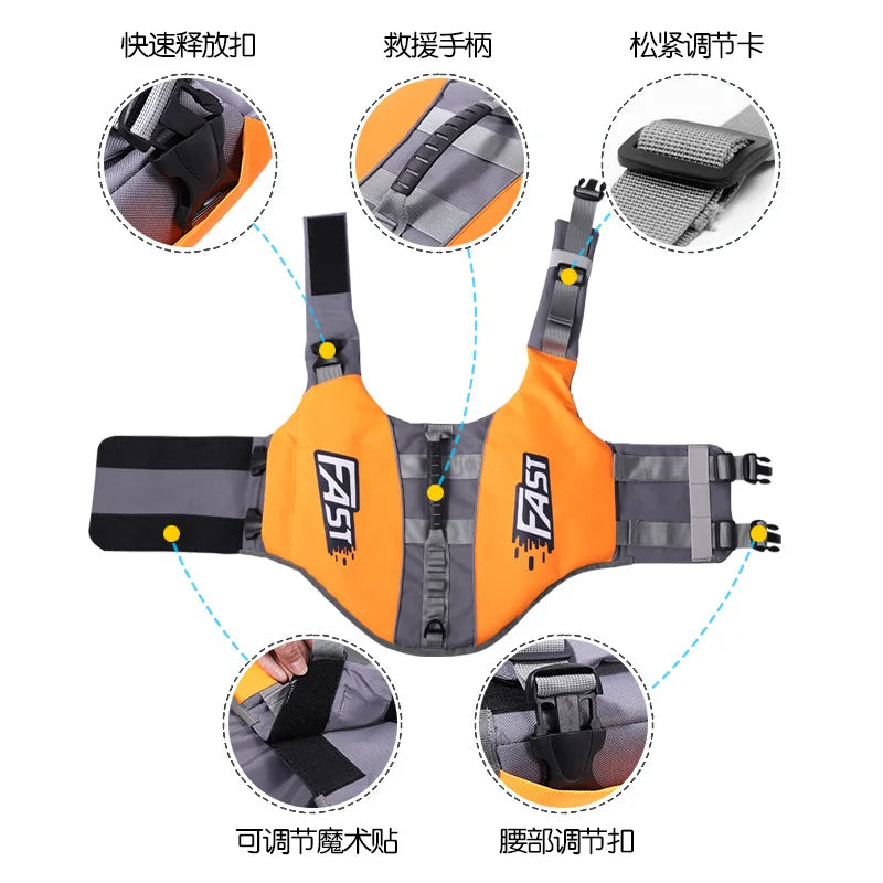 Pet Swimming Life Jacket Safety Vest for Dogs Adjustable Reflective