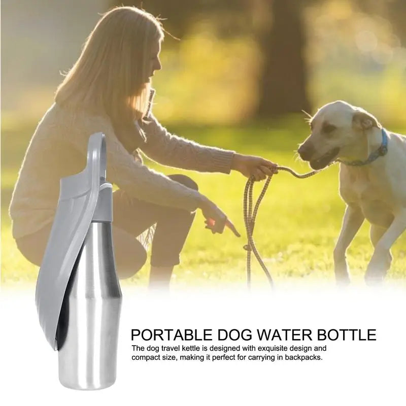 Dog Water Bottle 27oz Stainless Steel Travel Water Dispenser