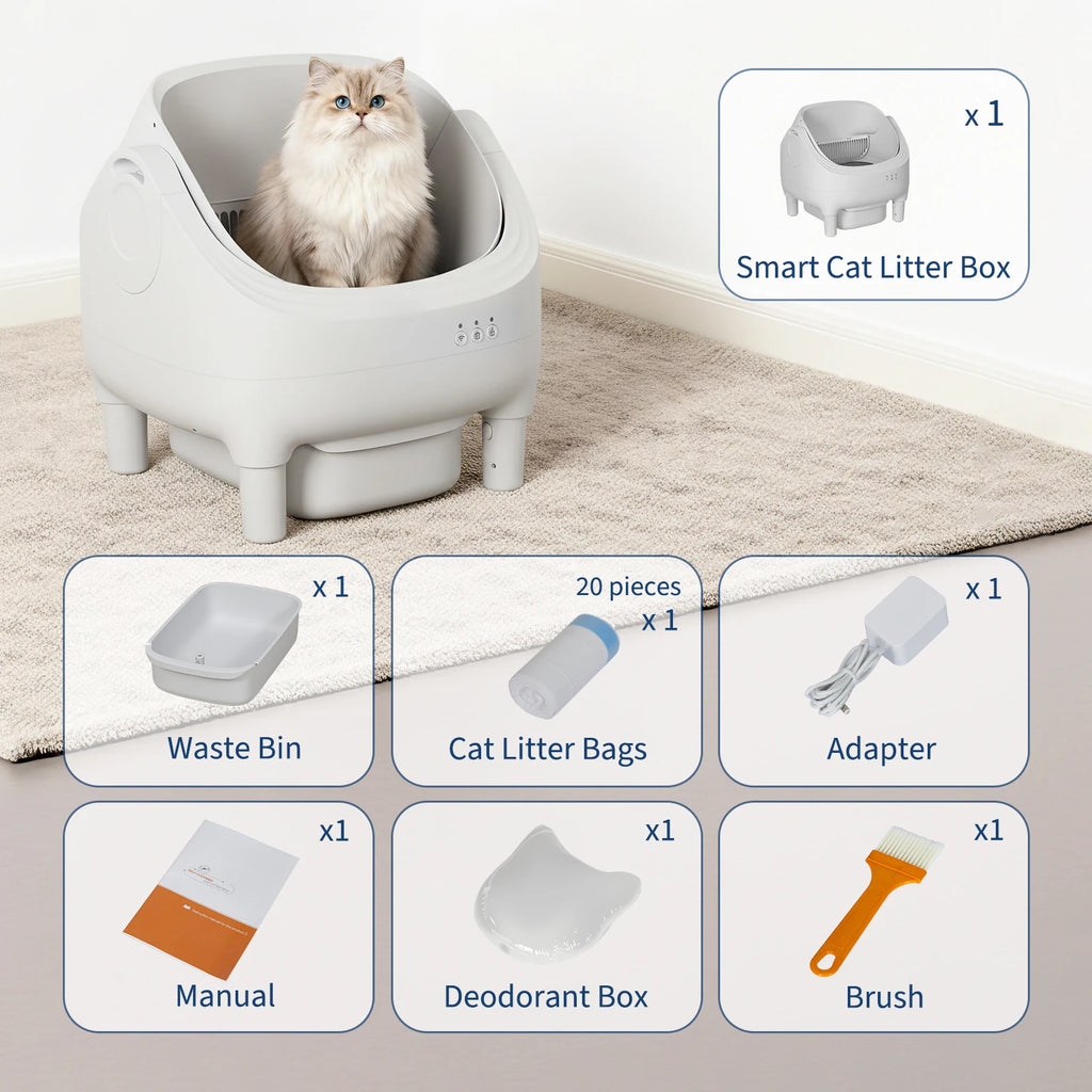 Self Cleaning Automatic Cat Litter Box, APP Control odor-free