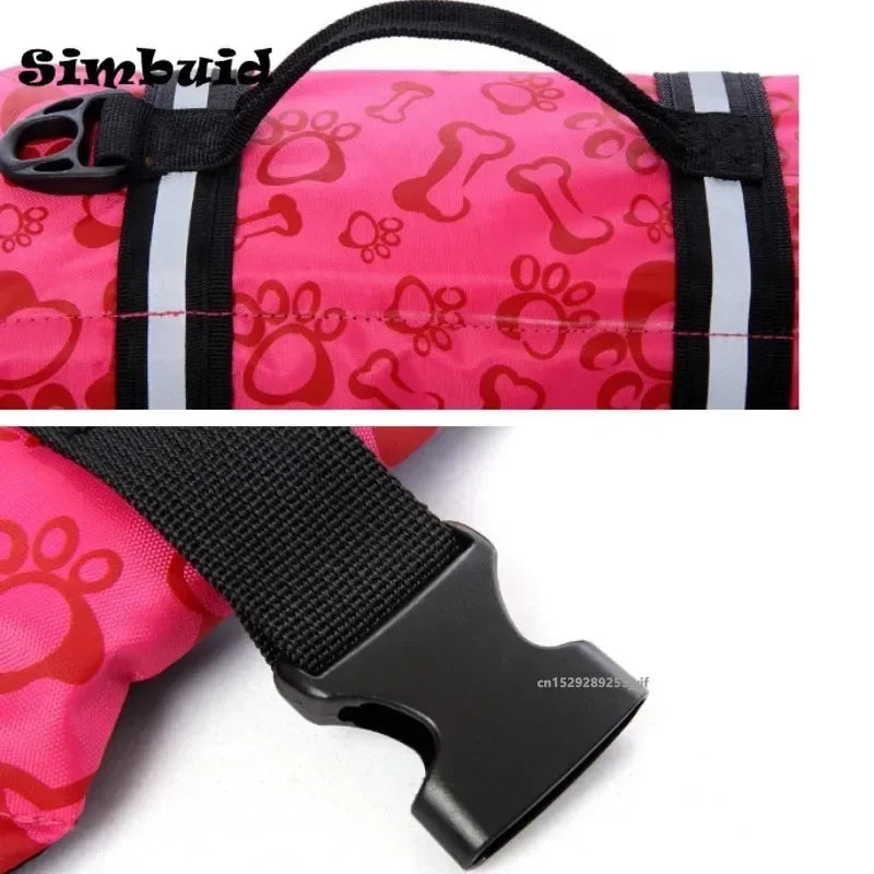 Dog Life Jacket Reflective Adjustable  Safety Vest  Enhanced Buoyancy Puppy Life Jacket