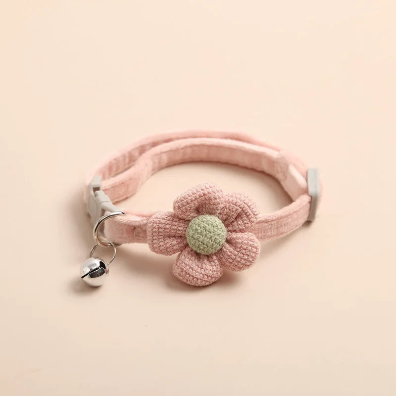 1Pc Cat Collar with Cute Flower  Adjustable Buckle