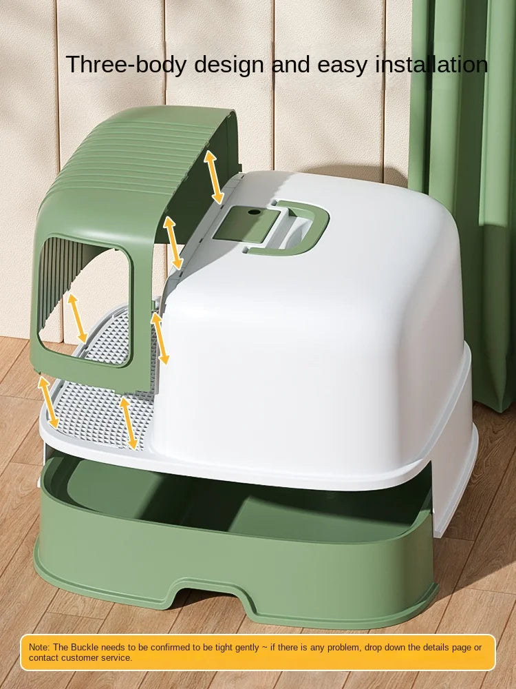 Cat Litter Box Fully Enclosed Oversized