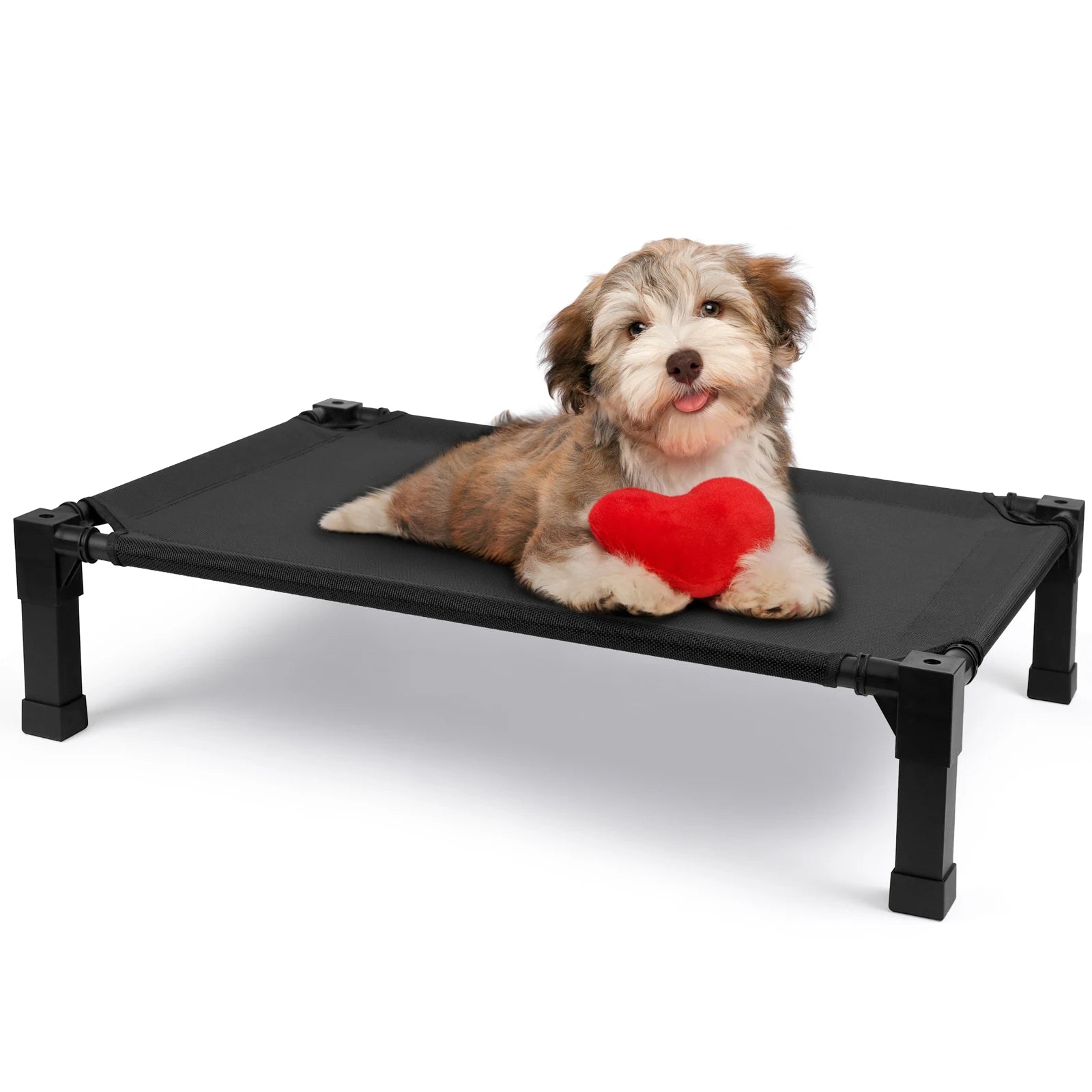 Cooling Raised Pet Cot with Chew Proof Washable Breathable Mesh and Metal Frame,