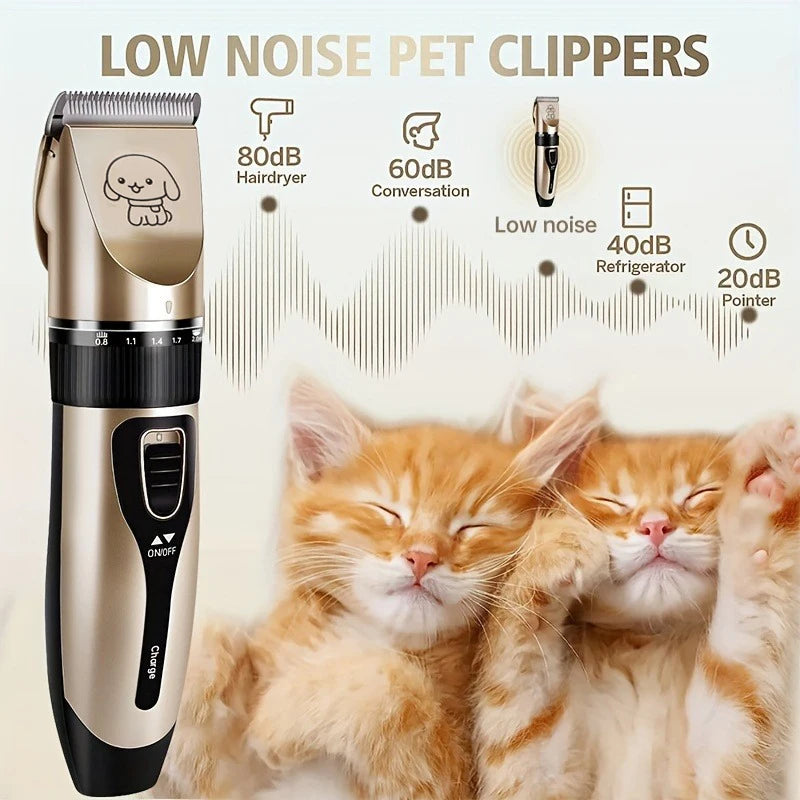 Pet Hair Trimmer Kit Electric , Ideal for Dogs and Cats.