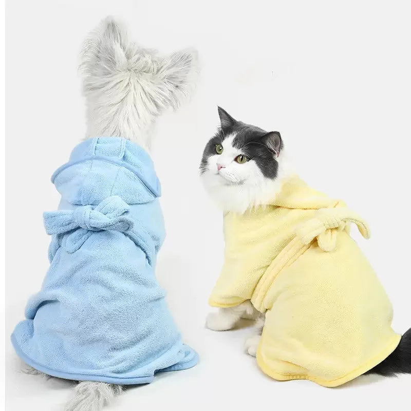Bathrobes With Cap Soft Drying Bath For Cat Puppy .