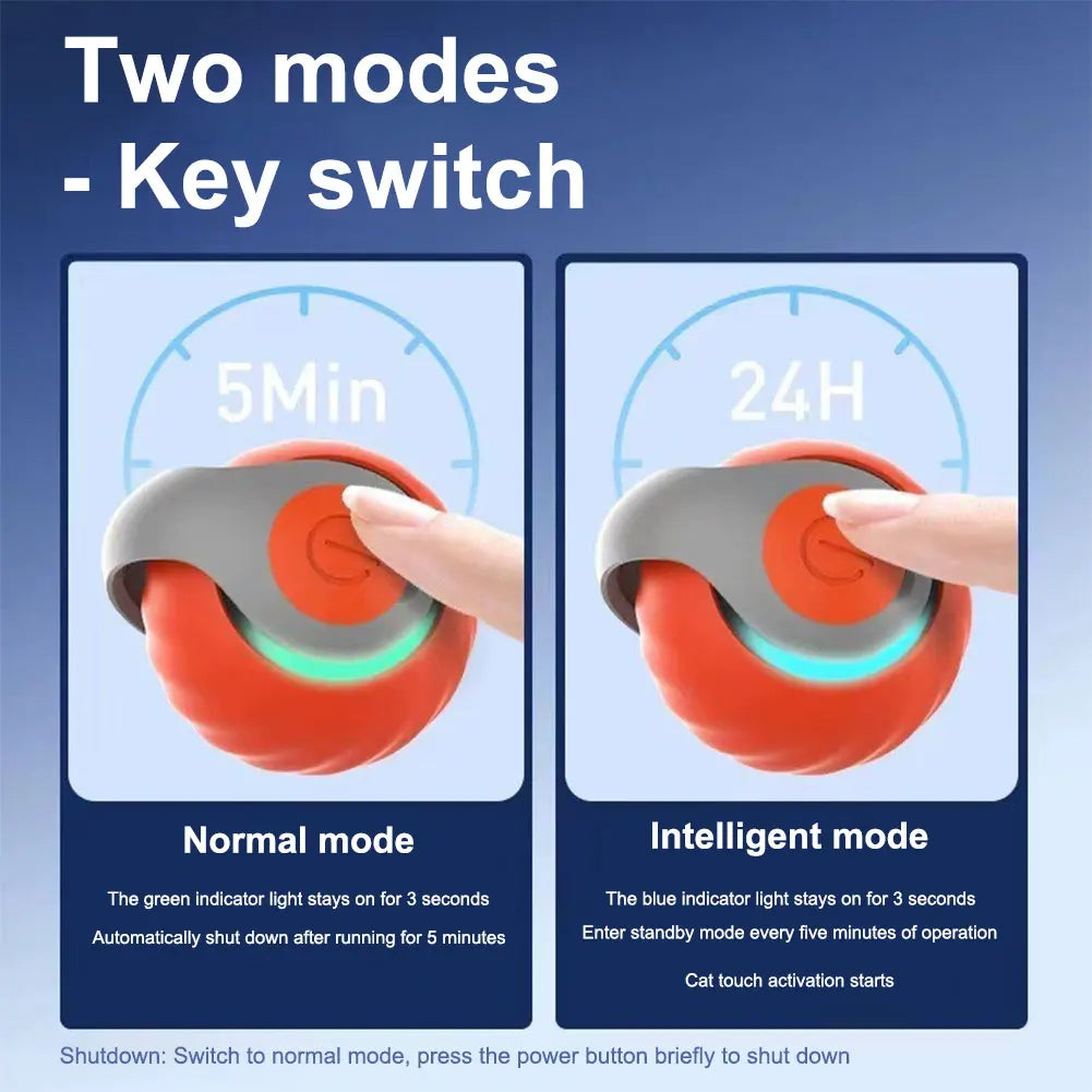 Automatic Moving Cat Toy Ball Smart Cat Toys Two Speed Adjustment