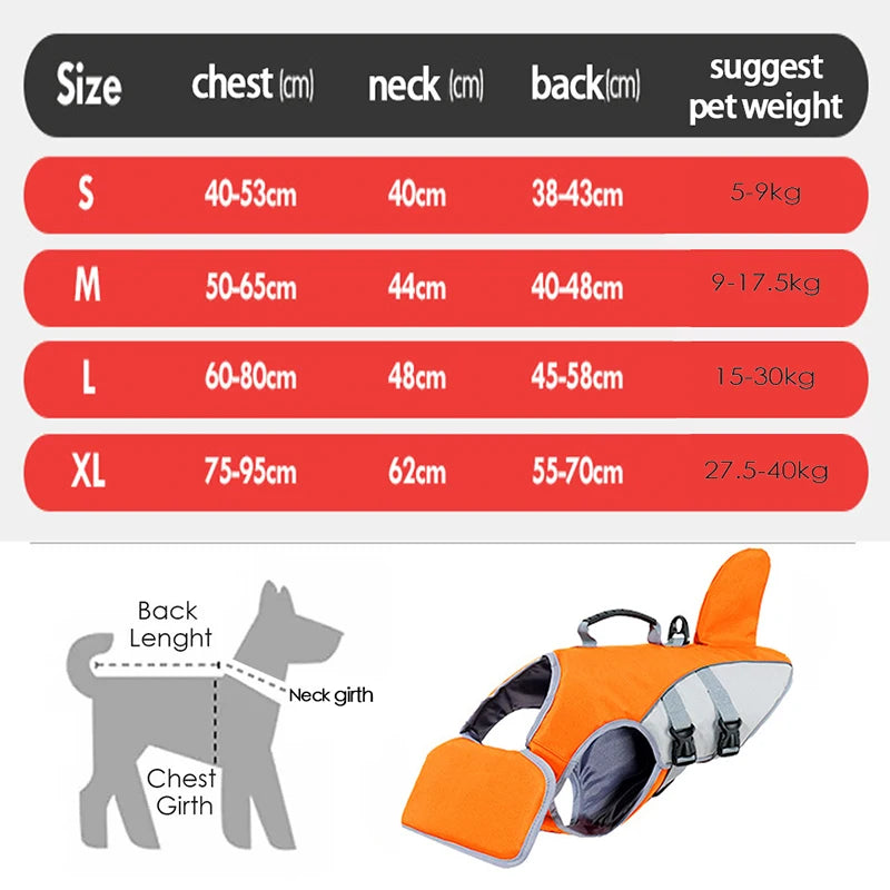 Pet Swimming Life Jacket Safety Vest for Dog Adjustable