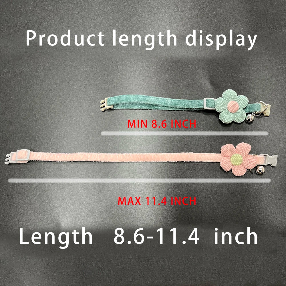 1Pc Cat Collar with Cute Flower  Adjustable Buckle