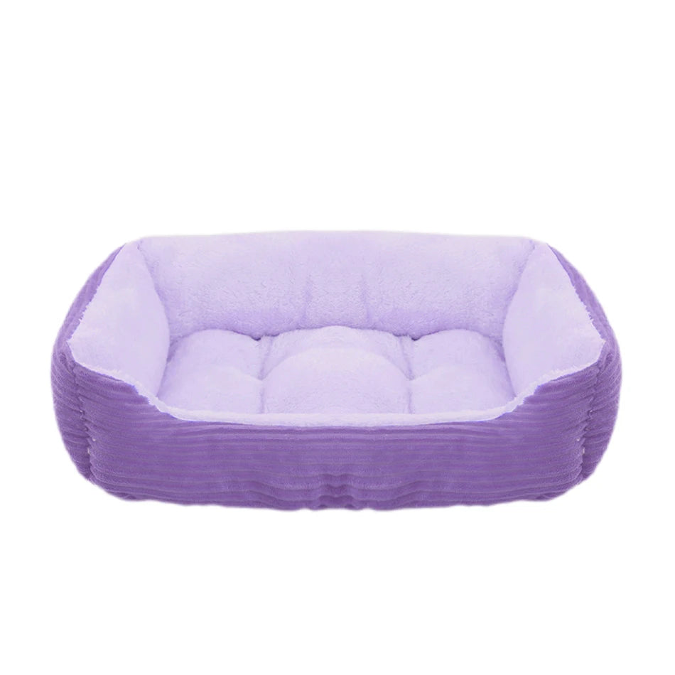 Pet Cat Dog Bed Cozy Square Plush Kennel Puppy Sofa Bed Small Large Dog Sleep Pad Portable Pet Bed Nest Pet Supplies Accessories