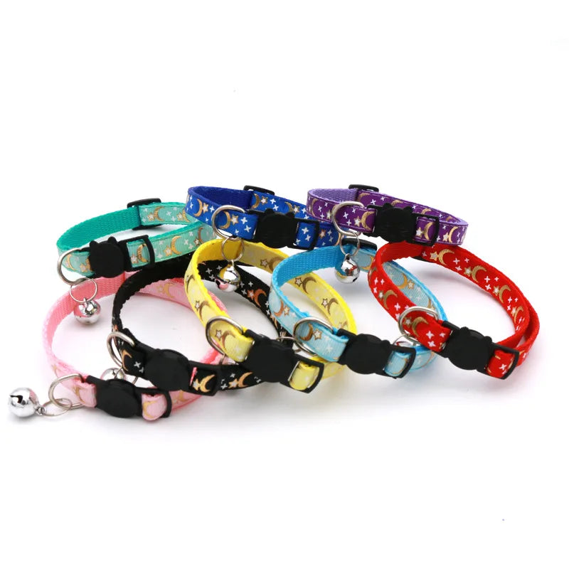 Dog Puppy Cat Kitten Collar Adjustable Safety Bell Ring Necklace