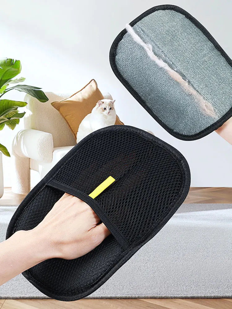 Grooming Gloves Hair Remover Brush  Remover for Dog Cat Rabbit with Long/Short/Curly Hair