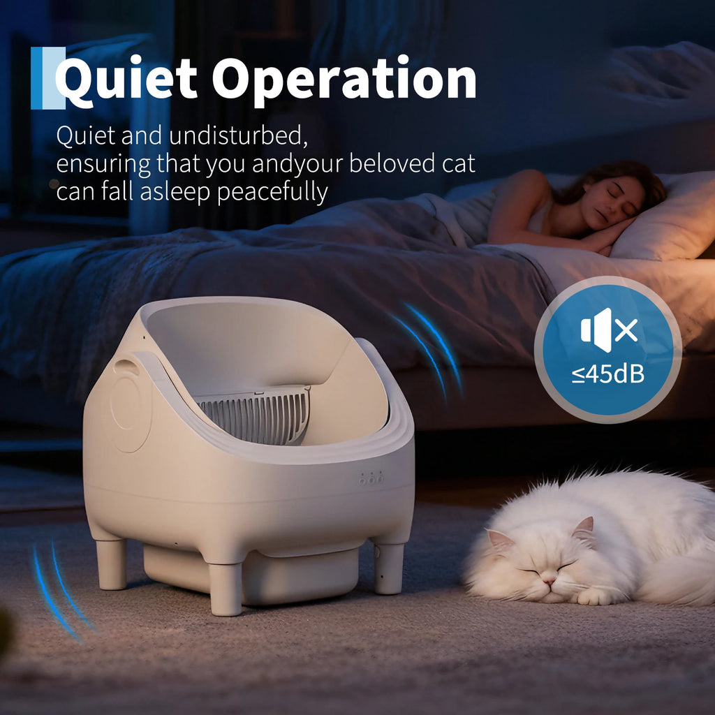 Self Cleaning Automatic Cat Litter Box, APP Control odor-free