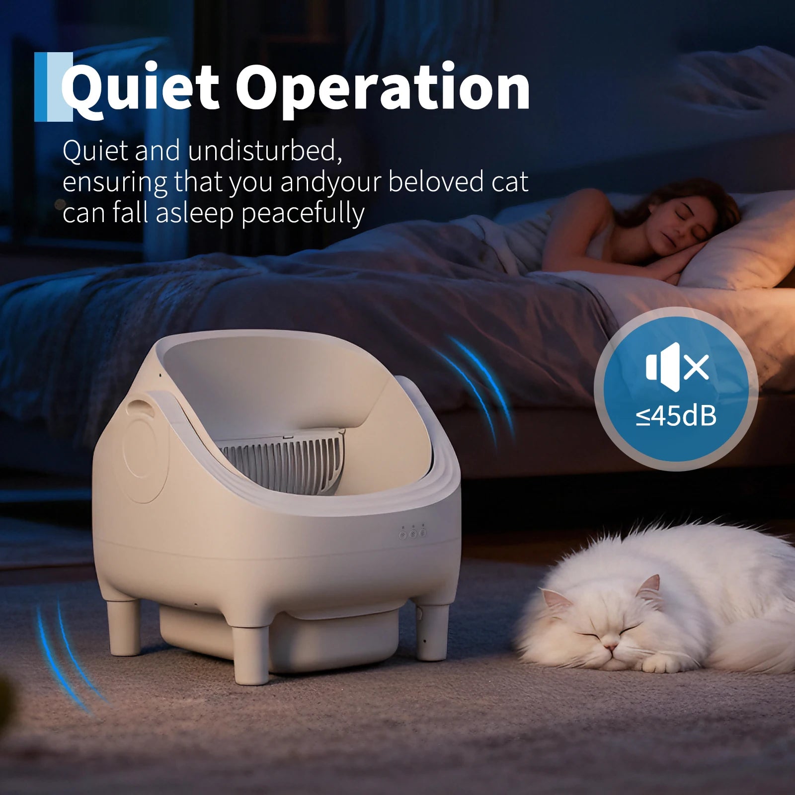Self Cleaning Automatic Cat Litter Box, APP Control odor-free