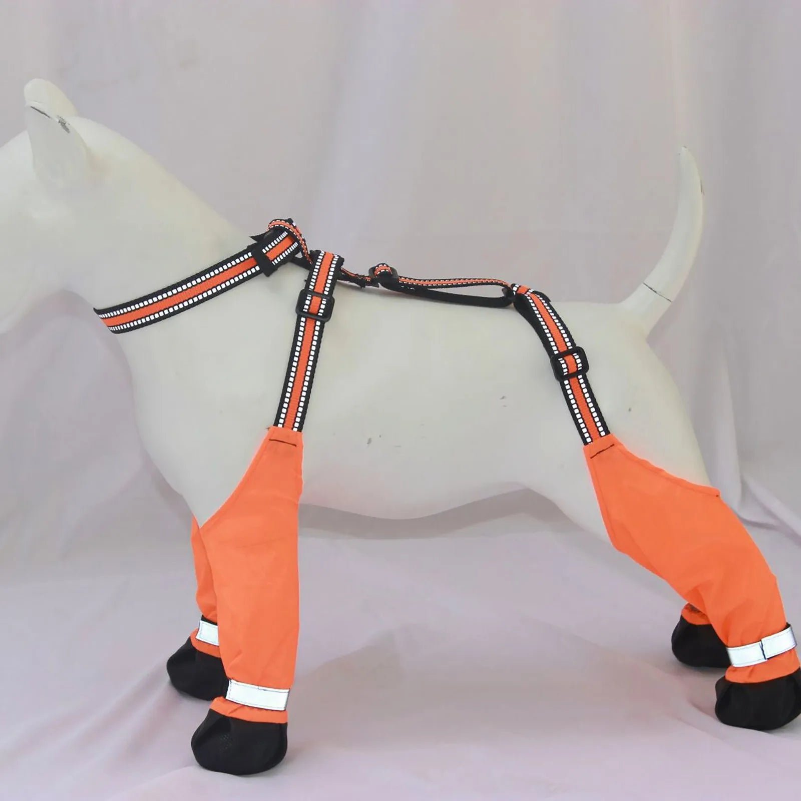 Water Proof Dog Shoes With Suspenders Slip Reflective Bootsl