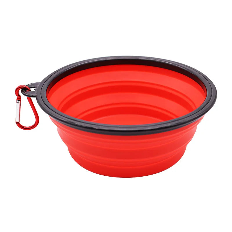 Outdoor Pet Travel Collapsible Portable Puppy Food Container Feeder Bowl