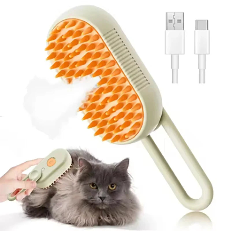 Pet hair cleaning comb steam pet brush bath massage