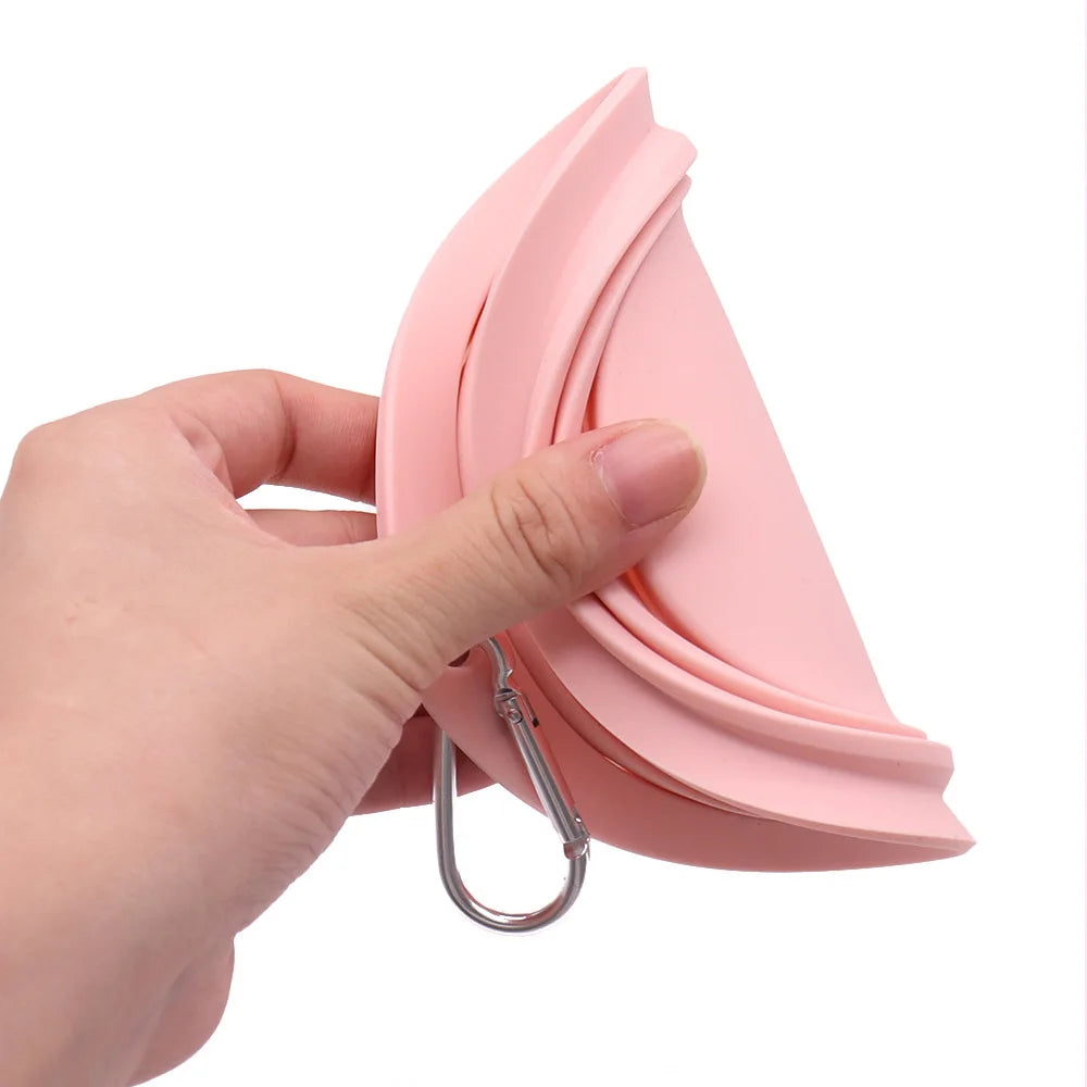- Pet Travel Water & Food Bowl Collapsible Feeding Dish for Dogs Outdoor Camping Hiking