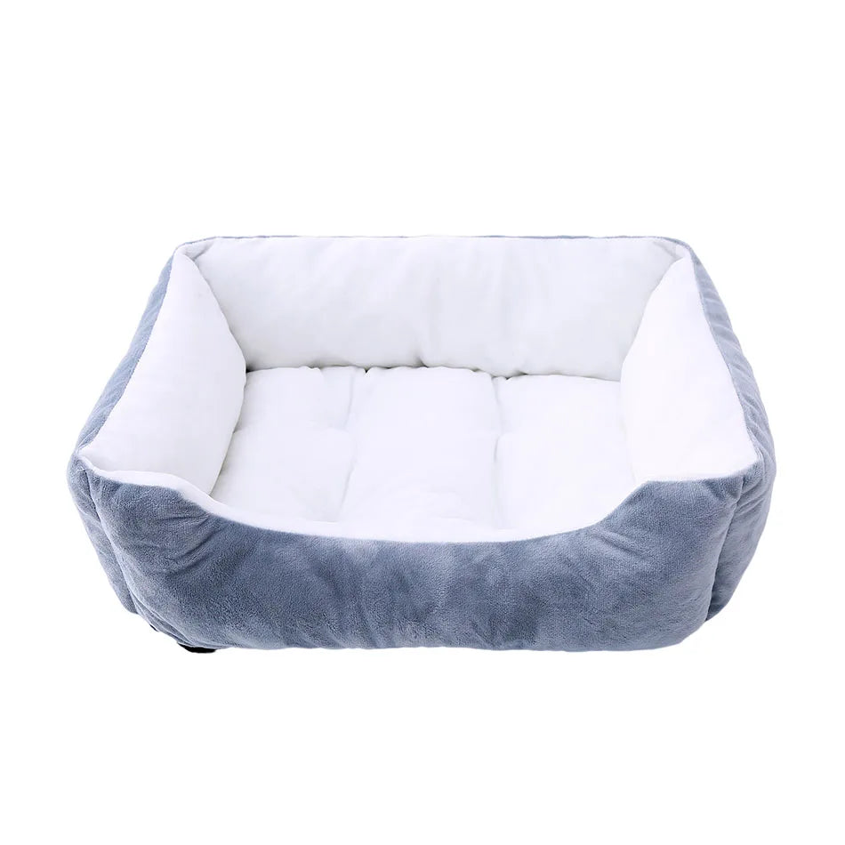 Pet Cat Dog Bed Cozy Square Plush Kennel Puppy Sofa Bed Small Large Dog Sleep Pad Portable Pet Bed Nest Pet Supplies Accessories