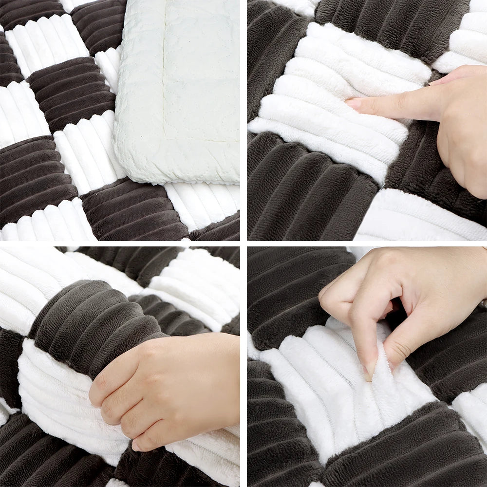 Warm Scratchable Blanket, Anti-slip Washable Cushion