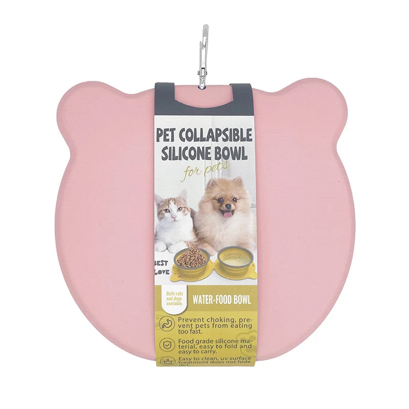 Non-Toxic Folding Portable Pet Travel Feeding Bowl Puppy Cat