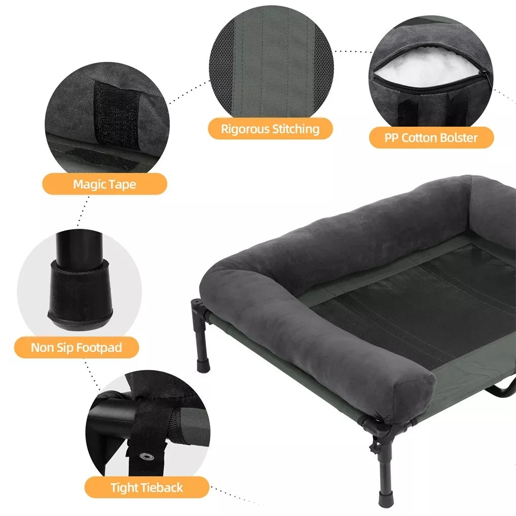 Cooling Elevated Dog Bed for any size Dogs, Indoor & Outdoor Raised Warm Bed