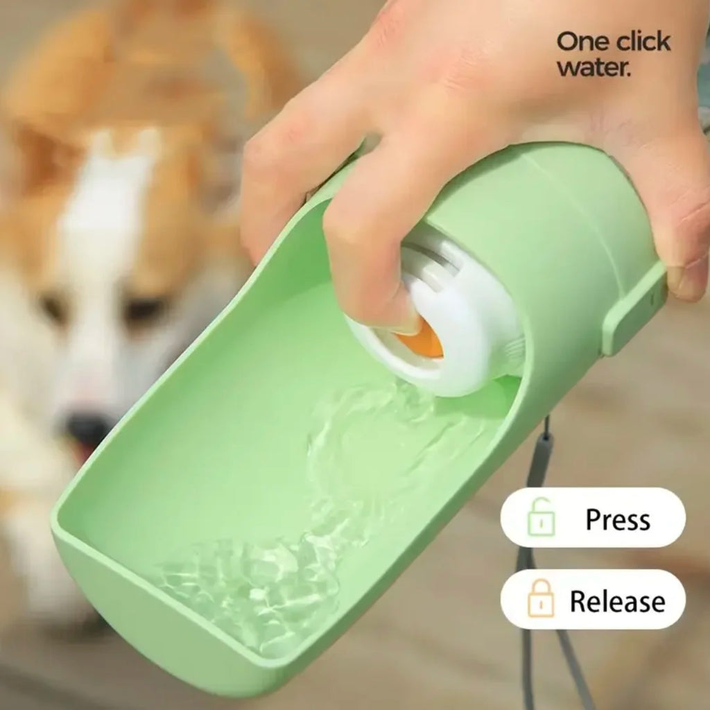 New Portable Two-In-One Foldable Pet Water Bottle with Food Container