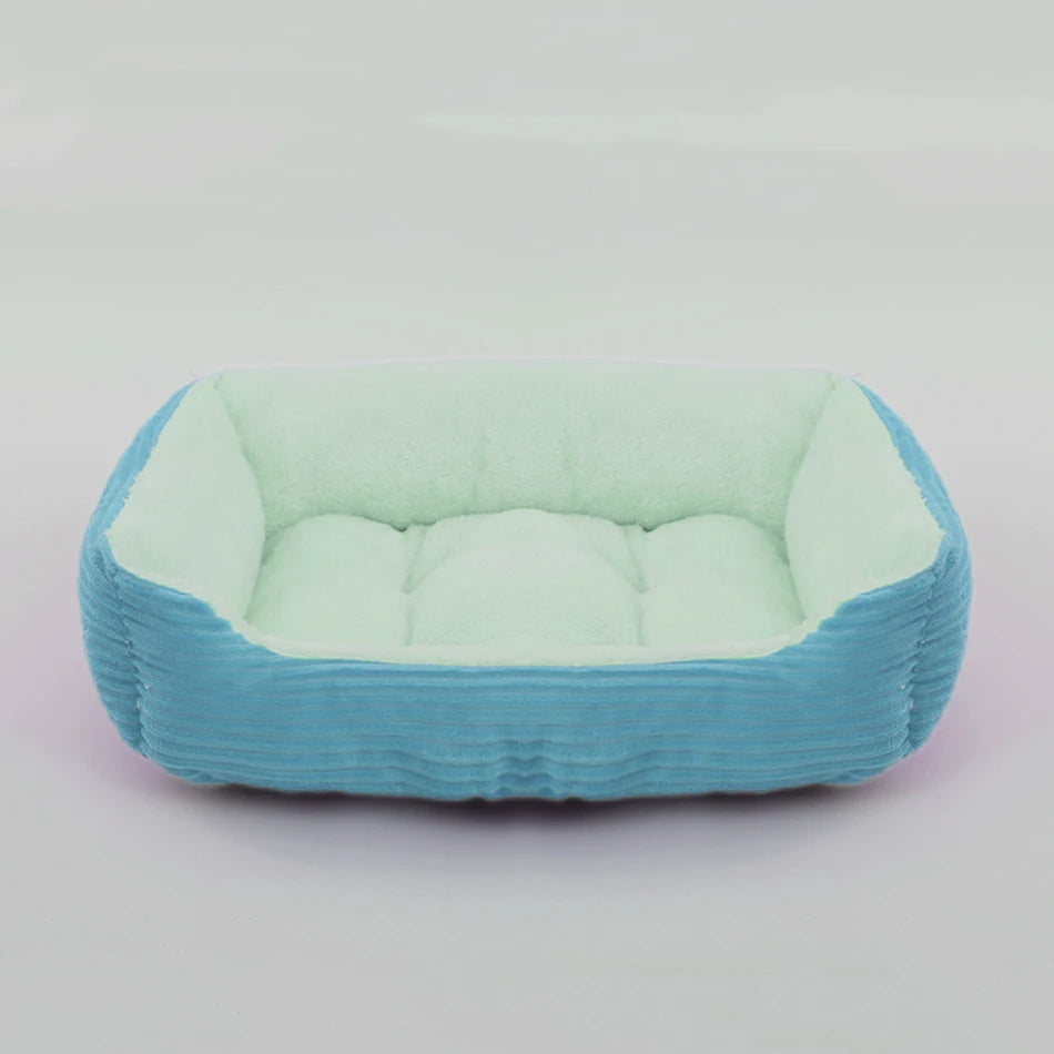 Pet Cat Dog Bed Cozy Square Plush Kennel Puppy Sofa Bed Small Large Dog Sleep Pad Portable Pet Bed Nest Pet Supplies Accessories