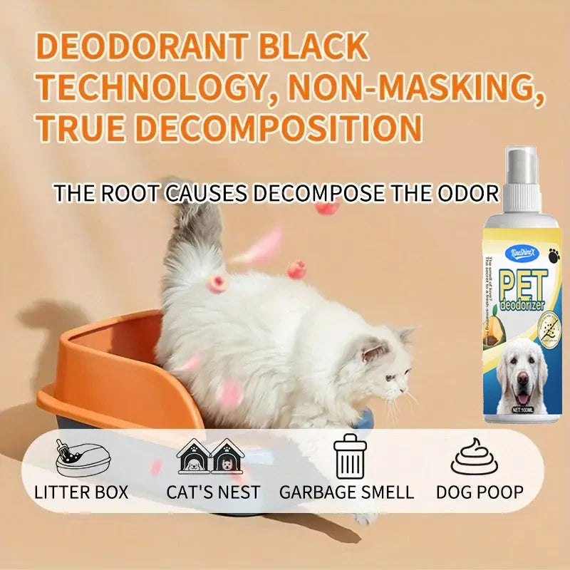 Pet Deodorizer - Eliminate odors - - Safe for pets - Suitable for cat litter boxes, kitchens, cars, bathrooms