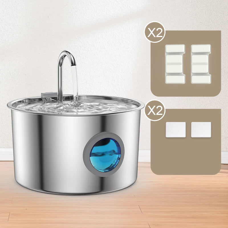 Stainless Steel , 108oz Pet Fountain Dispenser Automatic for Inside Dog Cats.
