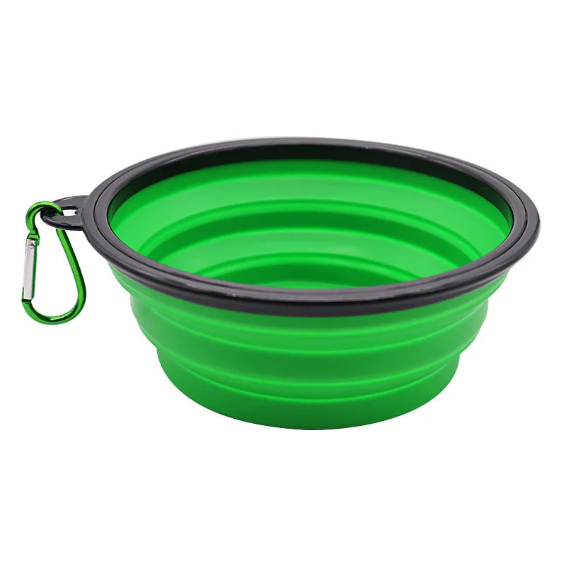 Outdoor Pet Travel Collapsible Portable Puppy Food Container Feeder Bowl