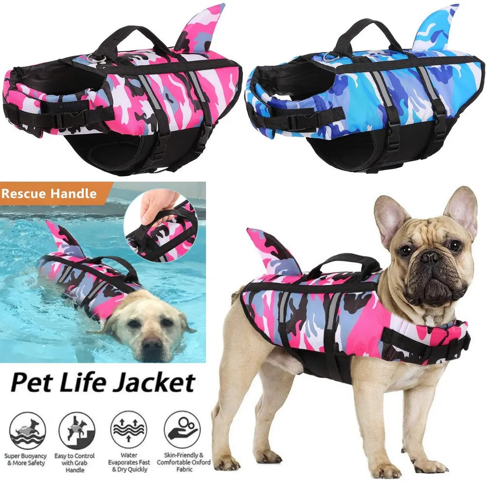 Pet Dog Life Jacket Vest Clothes Life Vest Collar Harness